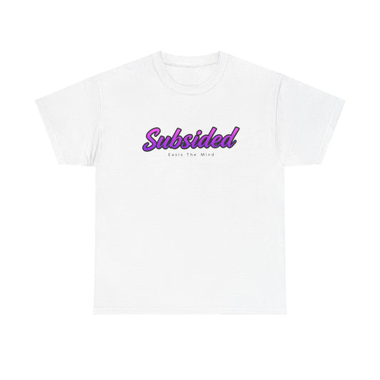 Unisex Heavy Cotton Tee - 'Subsided' Mindfulness Graphic T-Shirt